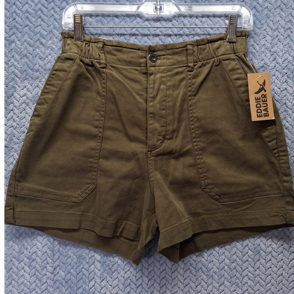 NWT Eddie Bauer Women's Light Relaxed Fit Everyday Paperbag Waist Shorts Small